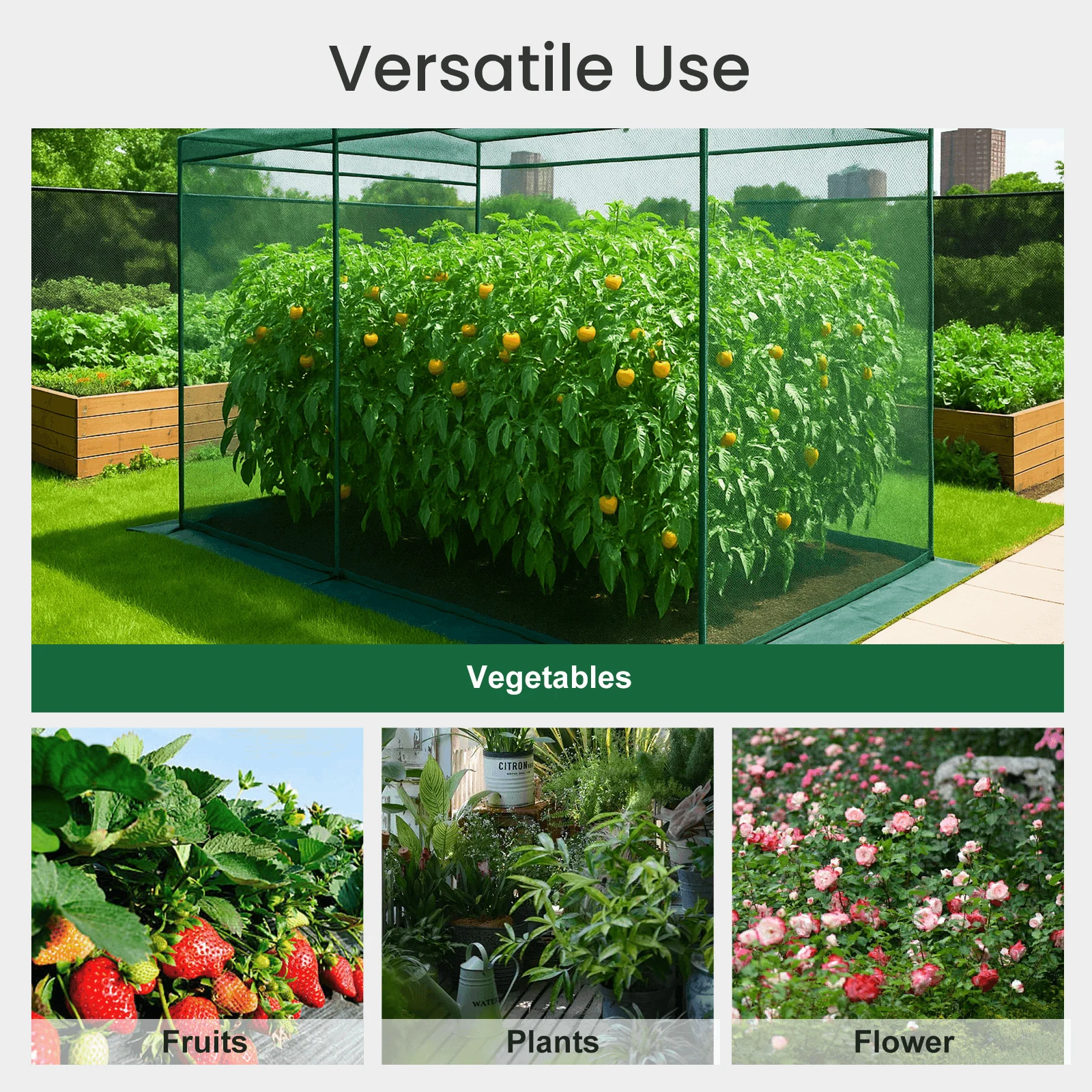 5--12_4 GROWNEER Crop Cage 4′ X 12′