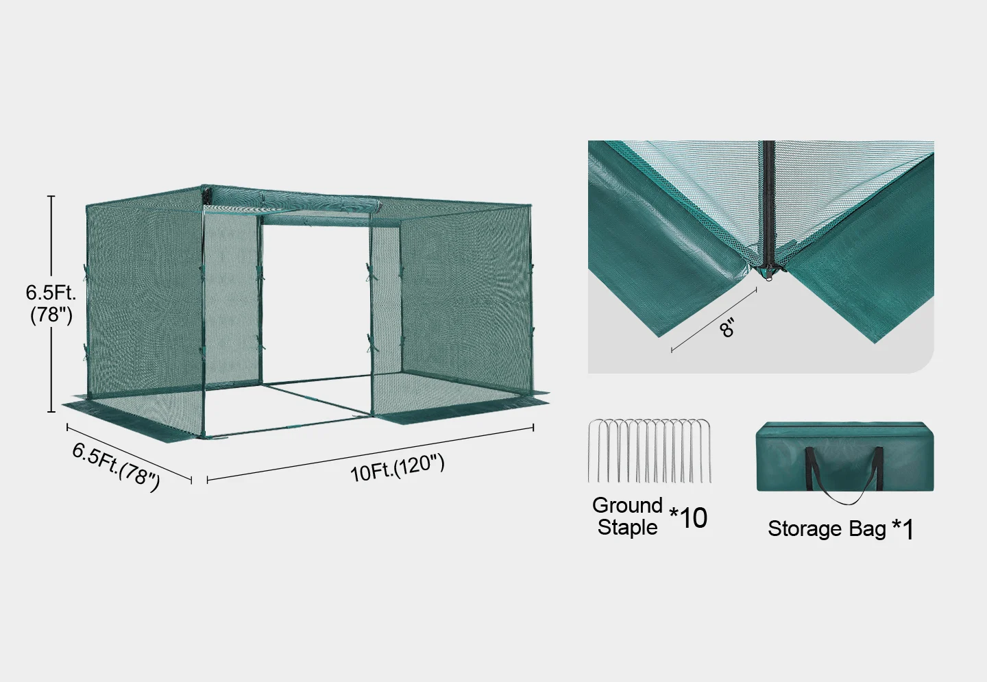 GROWNEER Crop Cage 6.5' x 10'-1