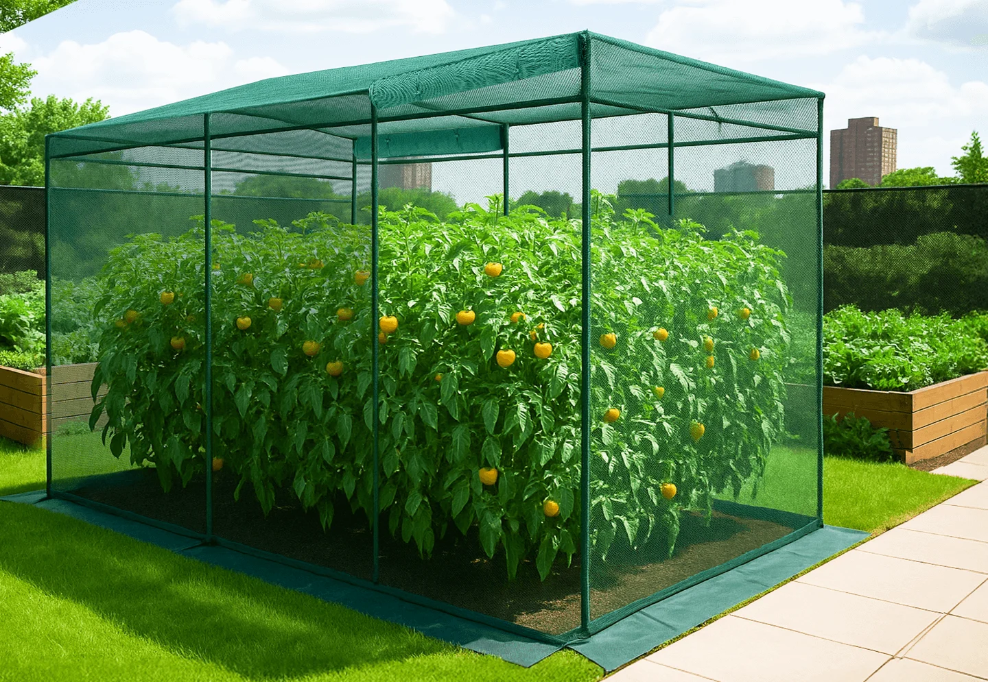 detail_9-12_4 GROWNEER Crop Cage 4′ X 12′