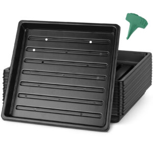 12pcs Seed Growing Trays 10.6x10.6 Inch,with 15 Plant Labels