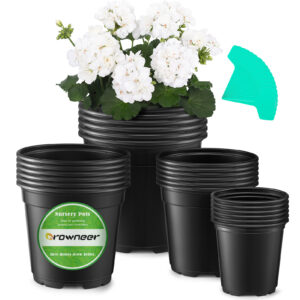 24pcs Nursery Pots with Drainage Holes 3.5/4.5/5.5/6.5 Inch