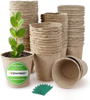60 Packs 2.4 Inch Peat Pots Plant Starters for Seedling