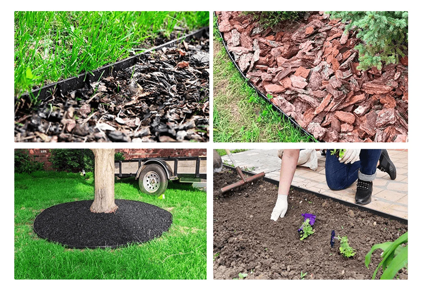 GROWNEER 200FT No-Dig Landscape Edging Kit