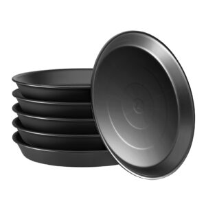 6 Pcs 15 Inches Plastic Plant Saucer Plant Drip Trays, Black